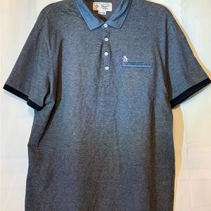 Original Penguin Men's Heathered Navy Polo Shirt
